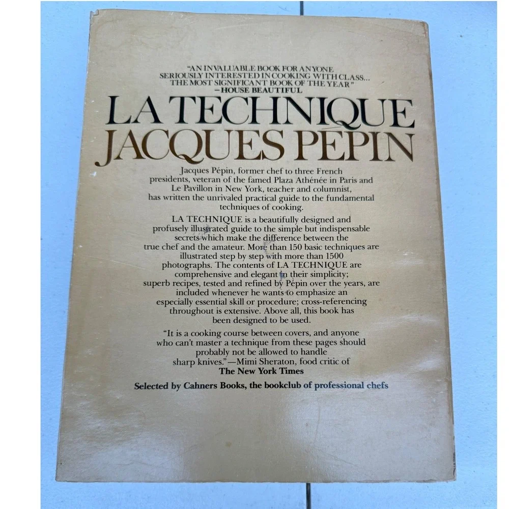 Jacques Pepin La Technique Illustrated Guide Fundamental Cooking 1978 Wallaby